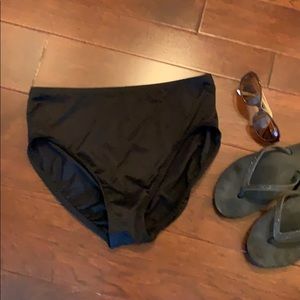 Black bathing suit full coverage bottoms